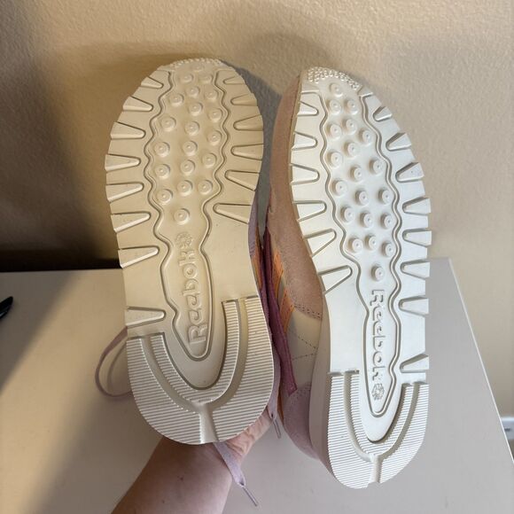 Reebok Women's Classic Leather Bone/Pea Glow/Ashen Lilac Sneakers 100075291 sz 6 - Picture 9 of 11